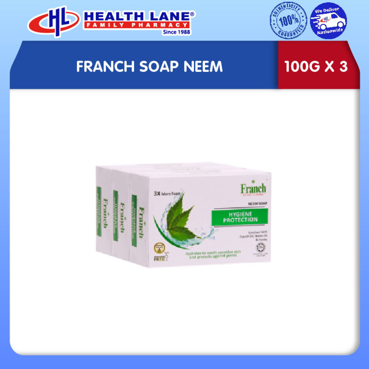 FRANCH SABUN NEEM (100Gx3)